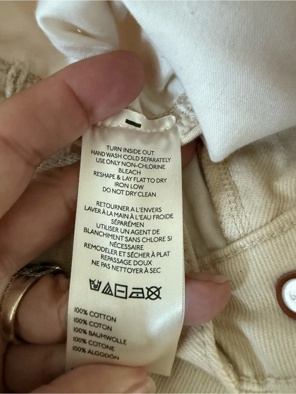 Pilcro Classic Bermuda Love Long Shorts from Anthropologie ivory denim 31 D79